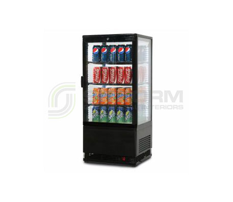 Bromic CT0100G4B Black Flat Glass 98L LED Countertop Beverage Chiller | countertop-chiller-fridges