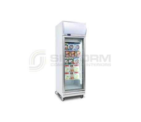 Bromic UF0500LF  Flat Glass 444L LED Upright Display Freezer | Upright Freezer & Ice Displays