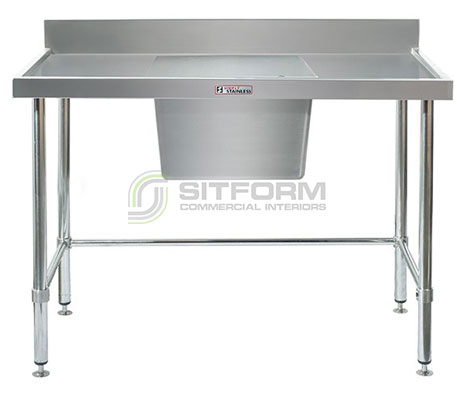 Simply Stainless SS05.1200.C LB Sink Bench with Splashback | Sink Benches